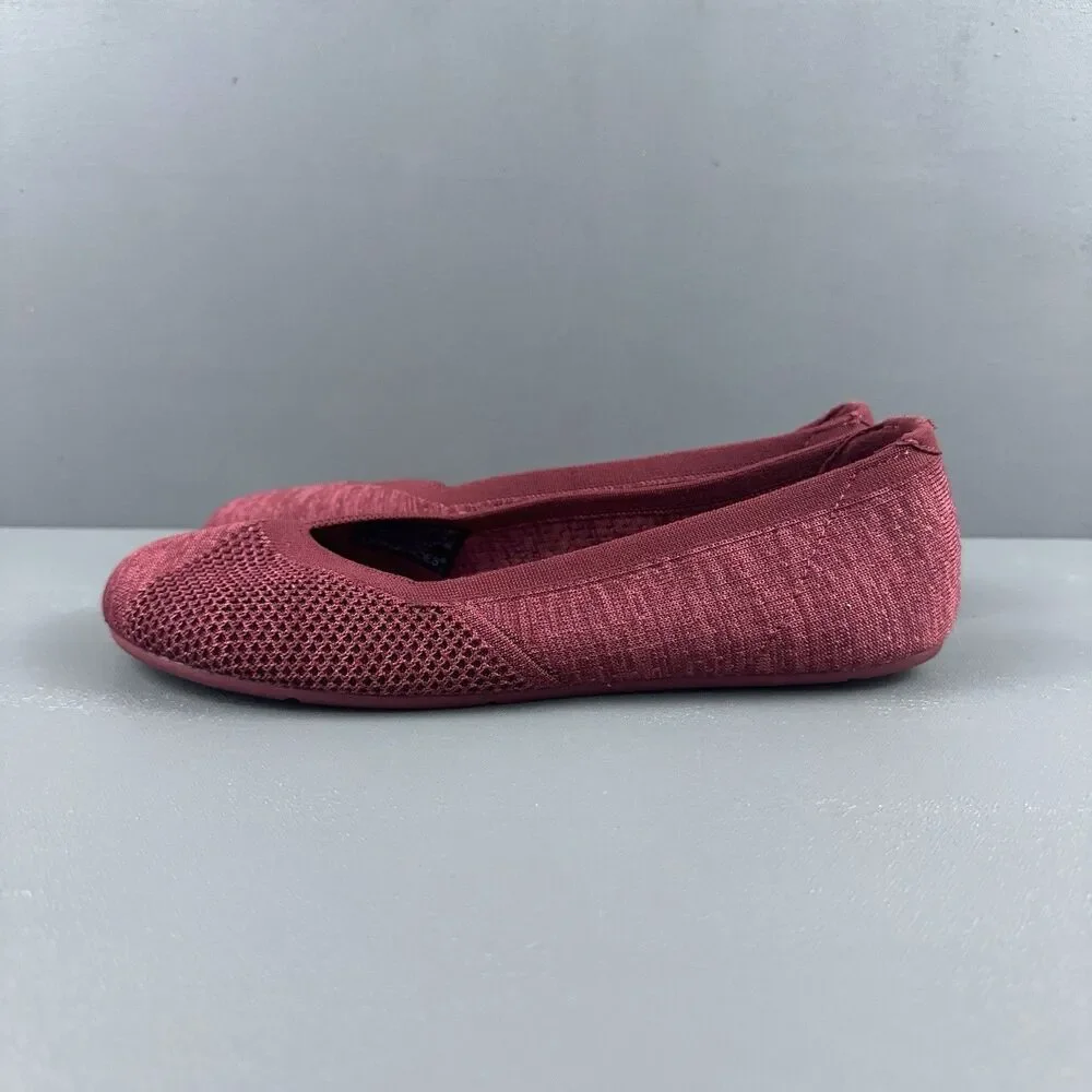 Xero Shoes Phoenix Knit Ballet Flats Tibetan Red Burgundy Womens Size 9 Barefoot